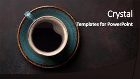  Presentation with coffee cup - Presentation with coffee cup on old kitchen background and a dark gray colored foreground