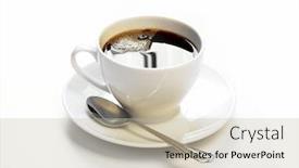  Presentation with coffee cup - Audience pleasing PPT layouts consisting of coffee-cup-on-white-background backdrop and a mint green colored foreground