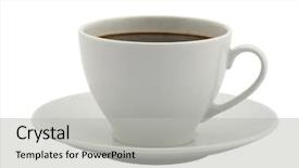  Presentation with coffee beans on a white - Audience pleasing slide deck consisting of appetizing crumbly buckwheat with butter on white background note shallow depth of field backdrop and a coral colored foreground