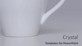  Presentation with shooting - PPT layouts consisting of coffee-cup-studio-shooting background and a light gray colored foreground