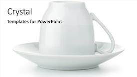  Presentation with coffee container - Presentation design featuring container handling - coffee cup upside down background and a white colored foreground