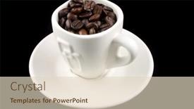  Presentation with coffee beans - Beautiful presentation featuring coffee-cup-with-coffee-beans backdrop and a lemonade colored foreground