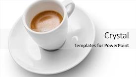  Presentation with coffee cup - Slide set consisting of coffee espresso cup of coffee background and a light gray colored foreground