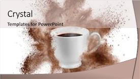  Presentation with explosion - Amazing presentation theme having coffee explosion with cup backdrop and a lemonade colored foreground