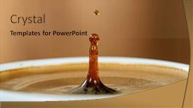  Presentation with splash - Beautiful slide set featuring coffee-expresso-with-coffee-splash backdrop and a coral colored foreground