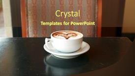  Presentation with lovers - Slide deck featuring coffee for coffee lovers a cup of coffee or espresso with a heart in the foam background and a tawny brown colored foreground