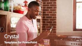  Presentation with young black couples hiking - Colorful slide deck enhanced with coffee free - young black man using smartphone backdrop and a tawny brown colored foreground