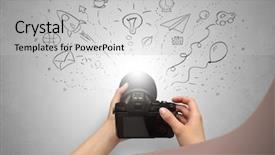  Presentation with shooting - Audience pleasing slides consisting of coffee gallery - naked hand photo shooting backdrop and a  colored foreground