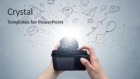  Presentation with problem solution idea concept 3d - Theme enhanced with coffee gallery - naked hand photo shooting background and a  colored foreground