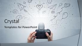  Presentation with doodle - Colorful slides enhanced with coffee gallery - naked hand photo shooting backdrop and a  colored foreground