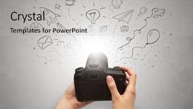  Presentation with shooting - Slides consisting of coffee gallery - naked hand photo shooting background and a  colored foreground