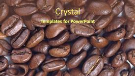  Presentation with grains - Audience pleasing PPT theme consisting of coffee-grains-close-up backdrop and a  colored foreground