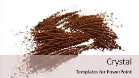  Presentation with grains - Cool new PPT theme with coffee grains on the white backdrop and a soft green colored foreground