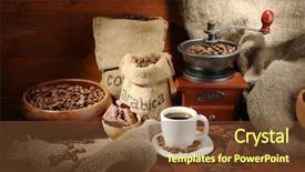  Presentation with turkish - Presentation enhanced with coffee grinder and cup background and a tawny brown colored foreground