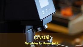  Presentation with coffee - Audience pleasing PPT theme consisting of coffee-grinder-grinding-coffee-pouring backdrop and a tawny brown colored foreground