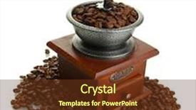  Presentation with coffee beans on a white - Slide set with indian baby playing with toys background and a soft green colored foreground