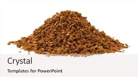  Presentation with coffee - Amazing slide set having coffee grounds isolated on white backdrop and a  colored foreground