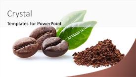  Presentation with coffee beans - Presentation theme featuring coffee-heap-and-coffee-beans background and a white colored foreground