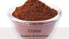  Presentation with glass human head brain - Slide deck featuring coffee heap in transparent glass background and a coral colored foreground