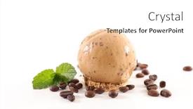  Presentation with ice cream - Beautiful theme featuring coffee-ice-cream-isolated backdrop and a white colored foreground
