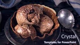  Presentation with ice cream cone - Audience pleasing PPT layouts consisting of coffee-ice-cream backdrop and a wine colored foreground