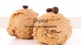  Presentation with ice cream - PPT theme enhanced with coffee ice cream background and a coral colored foreground