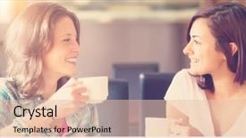  Presentation with canteen - Presentation theme having coffee in college canteen background and a lemonade colored foreground