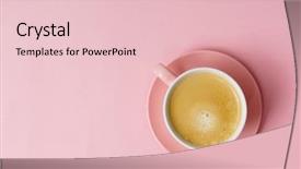  Presentation with pastel coffee - Theme with coffee in pink pastel table background and a lemonade colored foreground