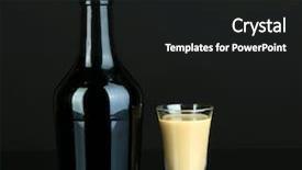  Presentation with liquor - Colorful presentation theme enhanced with decorated various gingerbread cakes for christmas fresh backdrop and a coral colored foreground