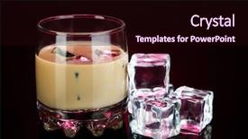  Presentation with liqueur - Beautiful slides featuring coffee liquor - baileys liqueur in glass backdrop and a wine colored foreground