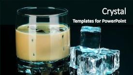  Presentation with liqueur - Amazing slide set having coffee liquor - baileys liqueur in glass backdrop and a black colored foreground