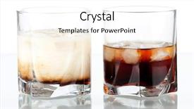  Presentation with vodka - Slides consisting of coffee liquor - black and white russian cocktails background and a white colored foreground