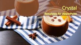  Presentation with mocktails and cocktail both - PPT theme with coffee liquor - espresso cocktail served on table background and a tawny brown colored foreground