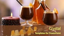  Presentation with mocktails and cocktail both - Colorful slides enhanced with coffee liquor - espresso cocktail served on table backdrop and a  colored foreground