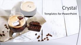  Presentation with mocktails and cocktail - Amazing presentation theme having coffee liquor - espresso cocktail served on table backdrop and a sky blue colored foreground