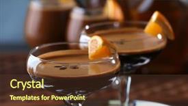  Presentation with served - Colorful presentation enhanced with coffee liquor - espresso cocktail served on table backdrop and a tawny brown colored foreground