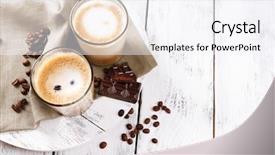  Presentation with nails cocktail - Theme having coffee liquor - espresso cocktail served on table background and a sky blue colored foreground