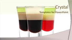  Presentation with alcoholic - PPT theme featuring coffee liquor - layered alcoholic cocktails isolated background and a cream colored foreground