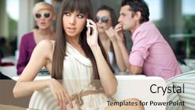  Presentation with nursing is a calling - Audience pleasing slide set consisting of coffee shop ladies - beautiful young lady calling backdrop and a coral colored foreground