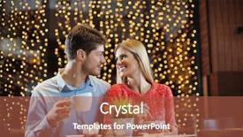  Presentation with young happy couple - Cool new PPT layouts with couple with wine glass tea backdrop and a red colored foreground