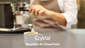  Presentation with female infertility - Amazing PPT theme having coffee machine - cup of fresh espresso backdrop and a gray colored foreground