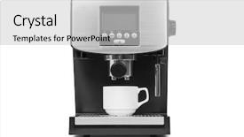  Presentation with coffe - Slide set featuring coffee machine - isolated coffe maker background and a light gray colored foreground