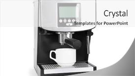  Presentation with agriculture coffe - Theme enhanced with coffee machine - isolated coffe maker background and a white colored foreground