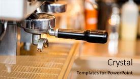  Presentation with machine - Presentation theme consisting of coffee machine ready to use background and a  colored foreground