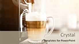  Presentation with love coffee cappuccino coffee - Slides with coffee-machine-with-capsules background and a lemonade colored foreground