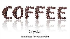  Presentation with red coffee bean - PPT layouts enhanced with coffee made from coffee beans background and a  colored foreground