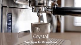  Presentation with cappuccino - Slide deck enhanced with coffee-maker-preparing-fresh-espresso background and a gray colored foreground