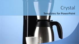  Presentation with cup coffee - Presentation design consisting of coffee-maker-with-white-cup background and a light blue colored foreground