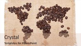  Presentation with map philippines - Amazing slide set having coffee map on hessian background backdrop and a coral colored foreground