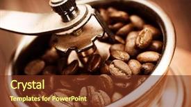  Presentation with coffee - Colorful theme enhanced with coffee mill backdrop and a tawny brown colored foreground
